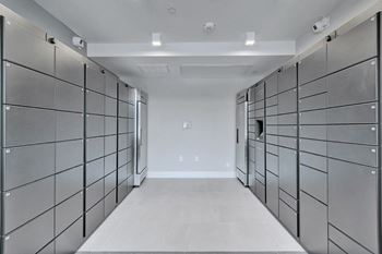 Mailroom with 24-Hour Parcel Locker Access at Windsor Ridge, Austin, TX